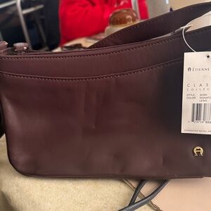 Etienne Aigner Rich signature color Leather Handbag